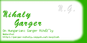 mihaly garger business card